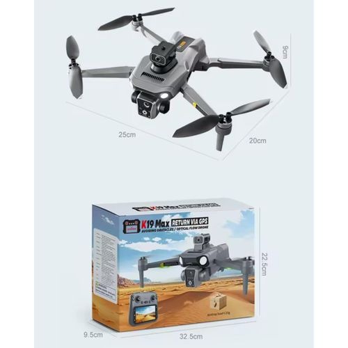 Drone K19 Max GPS Dual Camera 5G Remote Control Airdrop 4.5 inch Screen Display