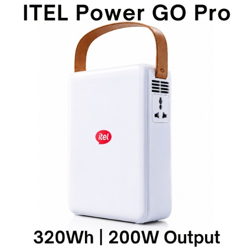 itel Power Go Pro 320Wh Portable Power Station 200W AC Output, LiFePO4 Battery \u0026 100W Solar Charging