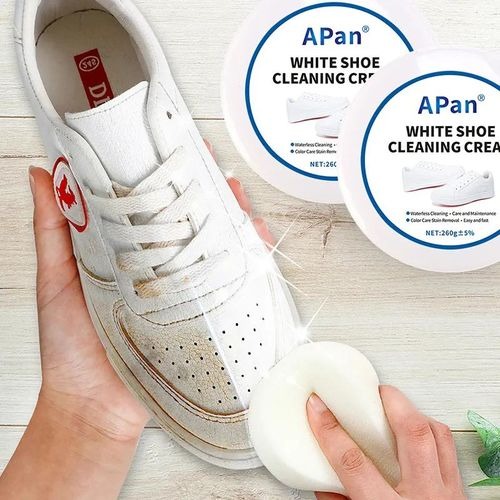 2pcs - White Shoe Cleaning Cream With Sponge | Konga