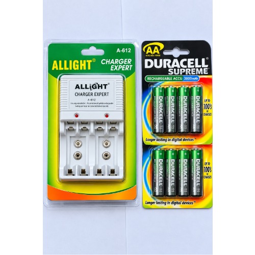 Allight Rechargeable Charger And Duracell Aa Battery