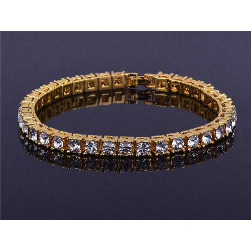 Tennis Iced Gold Men's Bracelet Link