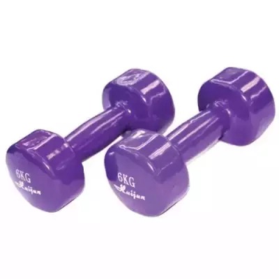6kg Vinyl Coated Dumbbell - Purple