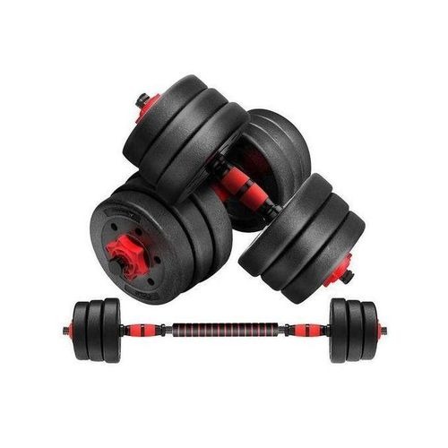 Solid 20kg Dumbbell Set With Barbell Extension