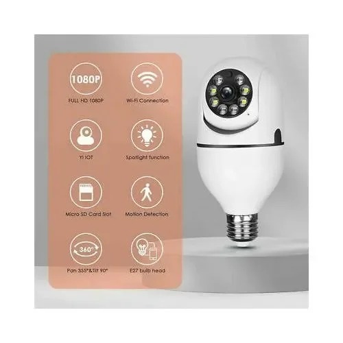 Indoor Wifi Ptz Bulb Camera With Internet Access - Buy Online | Konga