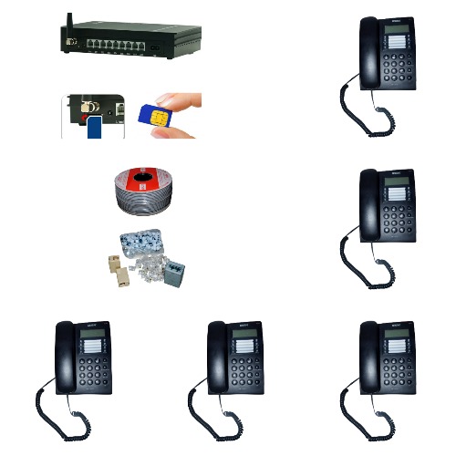 PABX GSM 5 Extensions Intercom Bundle - Buy Online | Konga