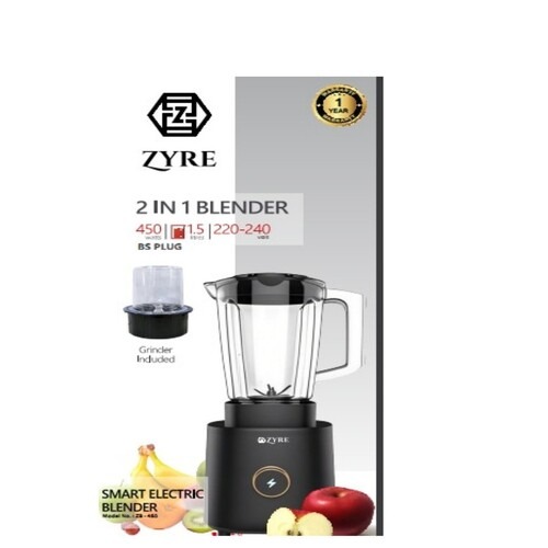 Zyre 2in1 Blender Zb-450 1.5l | Konga