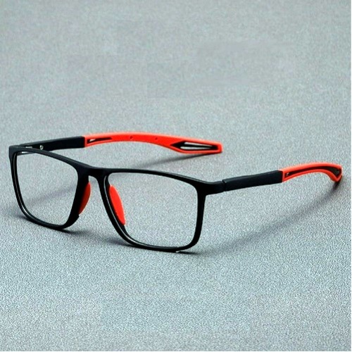 Lightweight Modern Black & Orange Rectangle Reading Glasses +1.0 | Konga