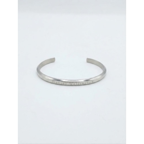 Minimalist Open-cuff Bangle Men's Link Bracelet - Silver
