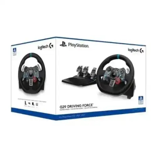G29 Driving Force Gaming Racing Wheel With Responsive Pedals For Ps5, Ps4 And Ps3 - Black
