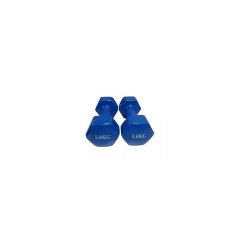 5kg Vinyl Dumbbell– Ergonomic Hand Weight For Aerobics, Fitness Walking, Physical Therapy
