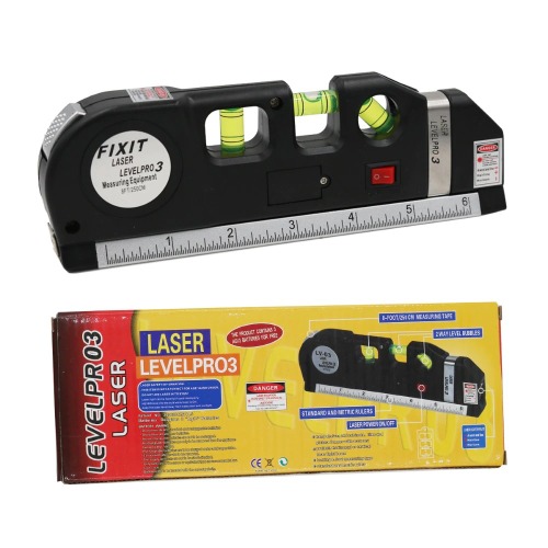 3 In 1 Multifunctional Laser Spirit Level Plum With 8ft Steel Tape ...