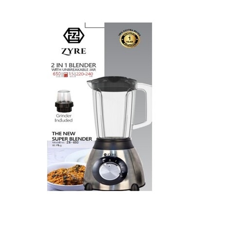 Zyre 2in1 Blender Zb-650 1.5l