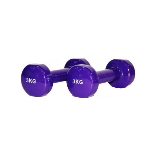 Dumbbell Hand Weight - Purple - 3kg Each
