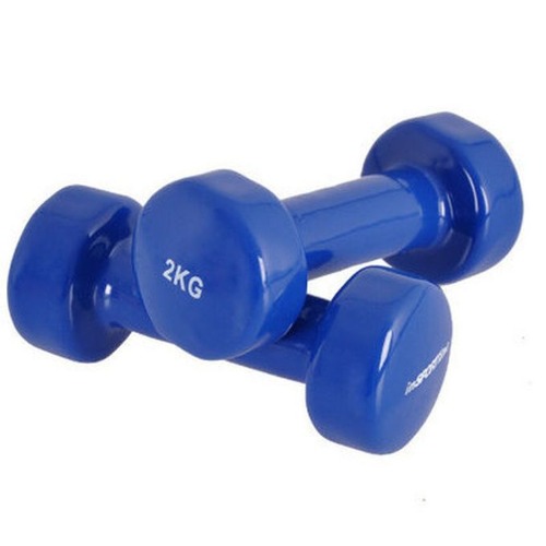 2kg Neoprene Coated Dumbbell (blue) – Hand Weight For Aerobics