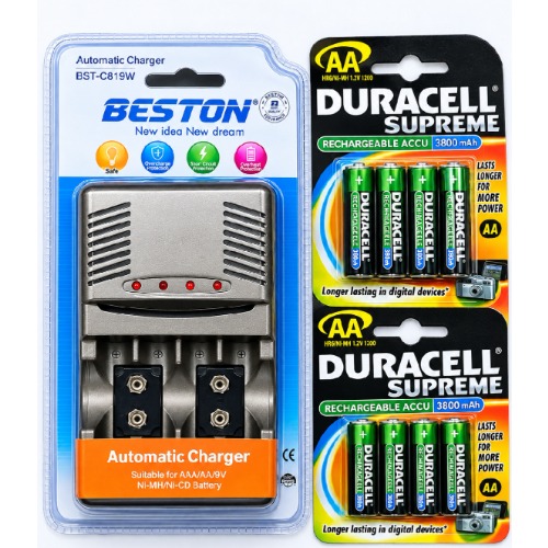 Duracell Rechargeable AA R03 Battery With Charger - 8pcs