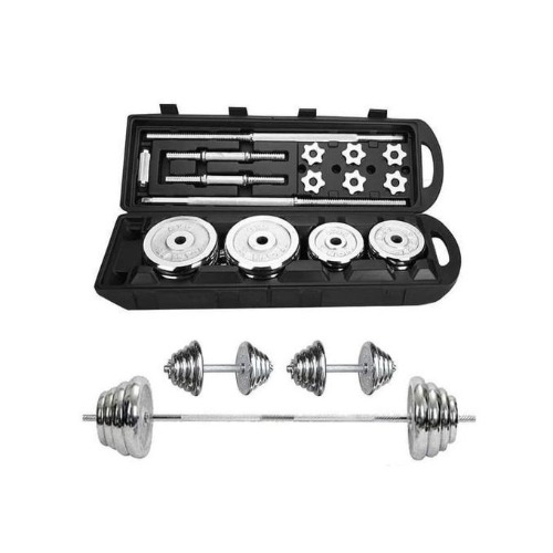 50kg Chrome Dumbbell And Barbell Weight Set –adjustable Strength Training Weights For Home