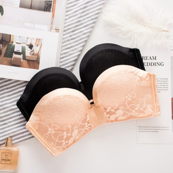 Strapless Invisible Lace Push Up Bra
