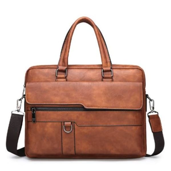 Tan leather store laptop bag mens