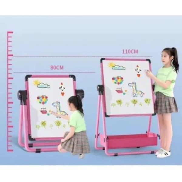Systems Flip- Chart Stand With Magnetic Writing Board - White
