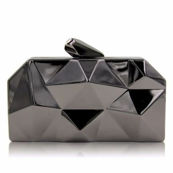 Metallic clutch purse top
