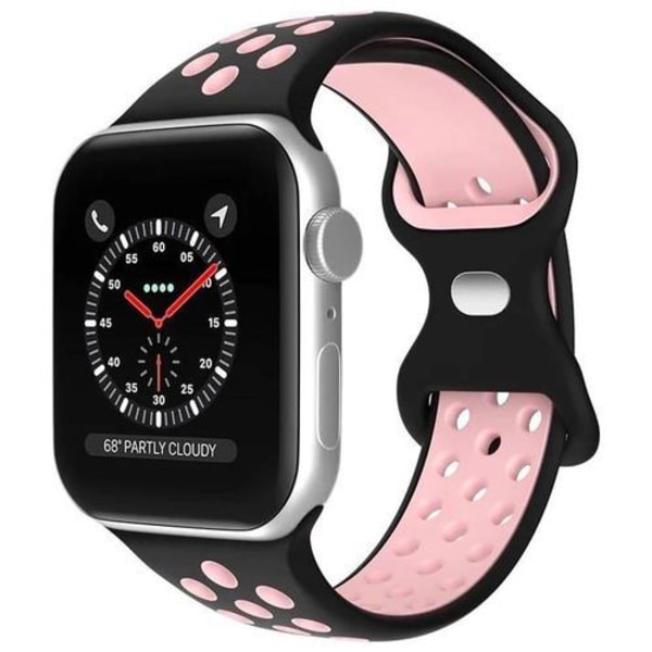 Pink Apple Watch Rubber Logo Bands 42/44/45MM