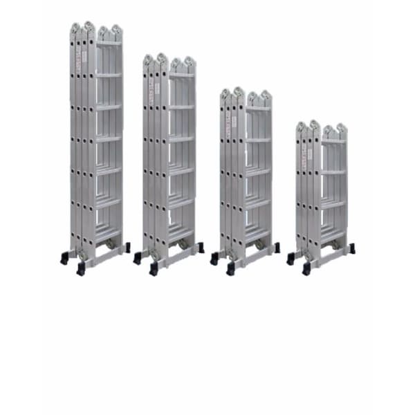 Foldable Multipurpose Aluminium Ladder with Twin Stabilizers 4 6