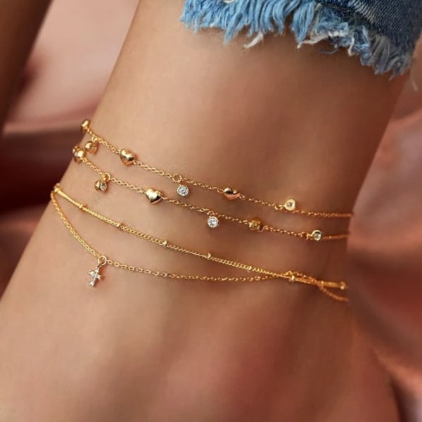 Gold leg chain for ladies online
