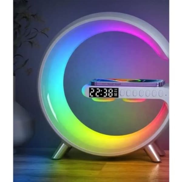 Bluetooth Speaker 3 In1 + Wireless Charger + Led Lamp Bluetooth Wireless  Charging Led Rgb