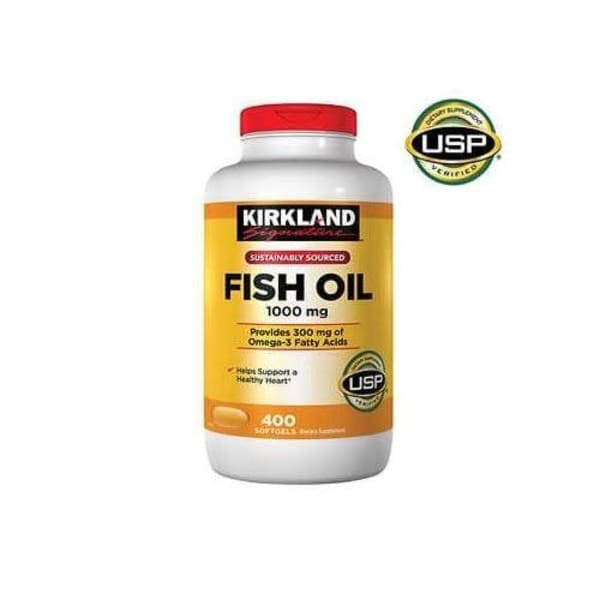 Kirkland fish oil top 1000mg 400 softgels