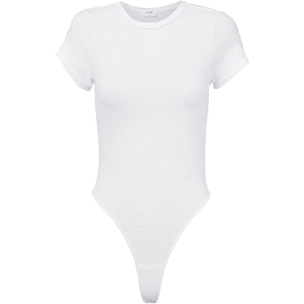 Short Sleeve Bodysuit - White And Black