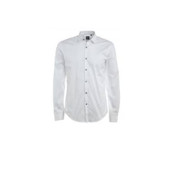 Blue End-on-End Slim Fit Double Cuff Classic Collar Shirt – tmlewinuk