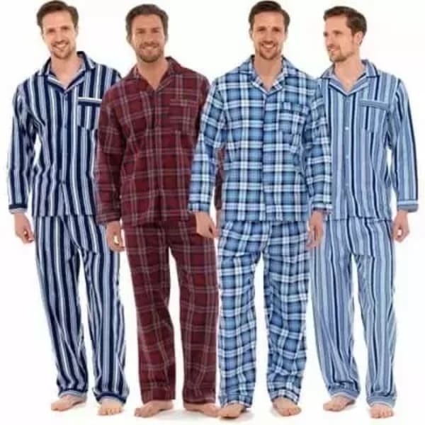 Men Summer Ice Silk Sleepwear - Navy Blue