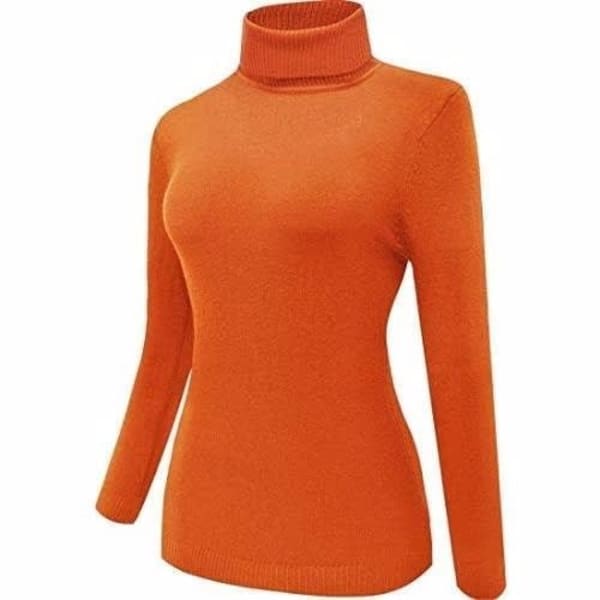 Long sleeve cheap orange turtleneck