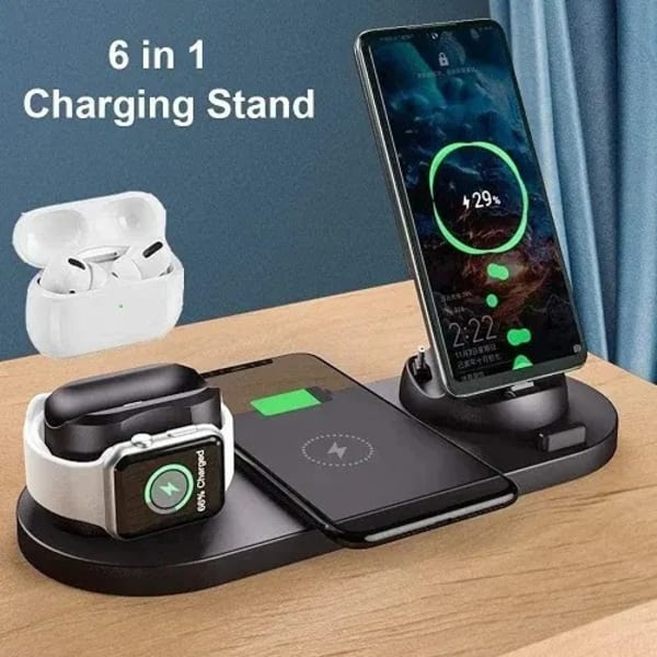 6 in 1 Wireless Charger, Wireless Charging Stand in Ikeja - Accessories for  Mobile Phones & Tablets, Lisana Gadgets