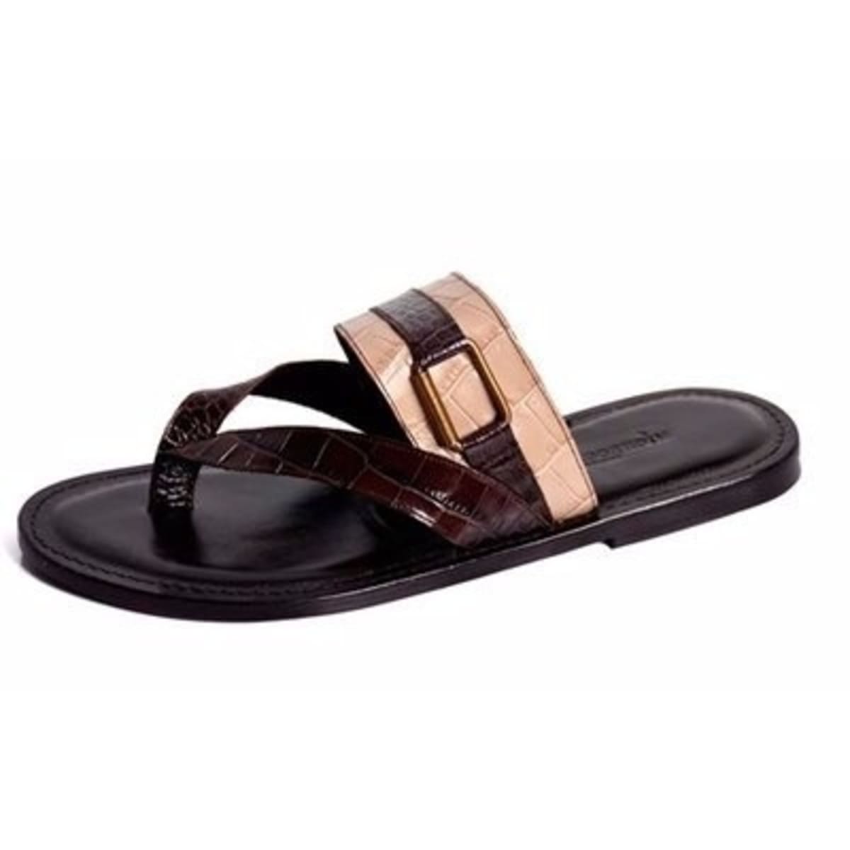 Belt slippers for mens online shopping outlet