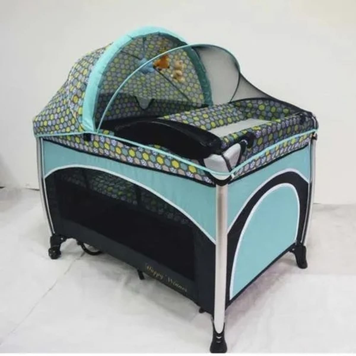 Lmv Baby Bed With Attached Dresser Treated Mosquito Net Green