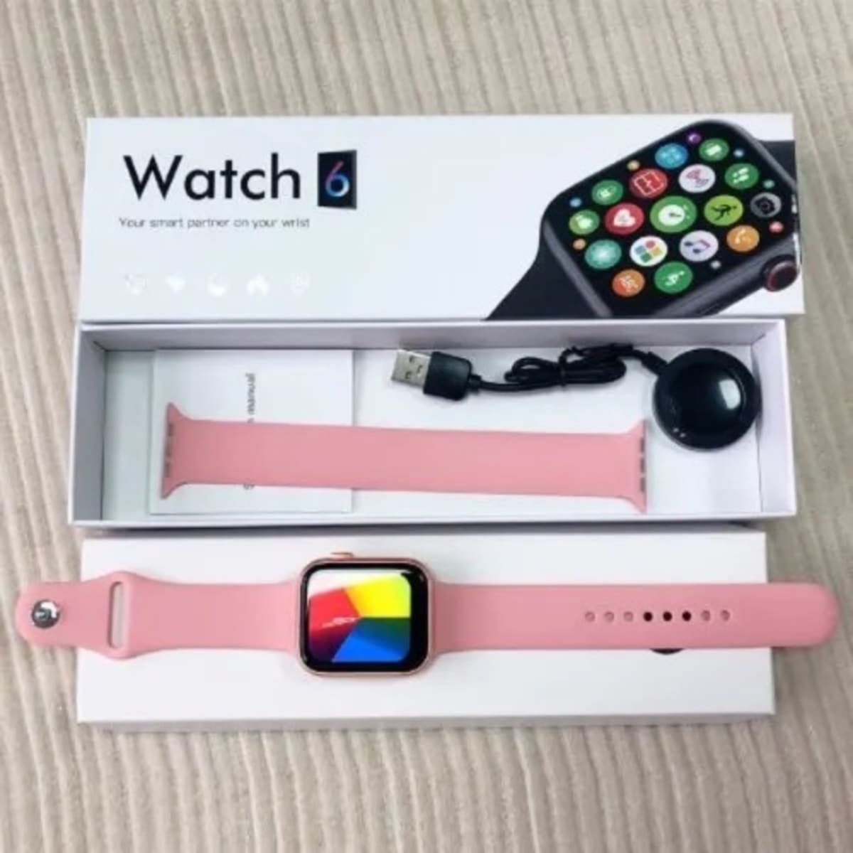 X16 Watch6 Smart Watch Support Bluetooth Call Pink Konga