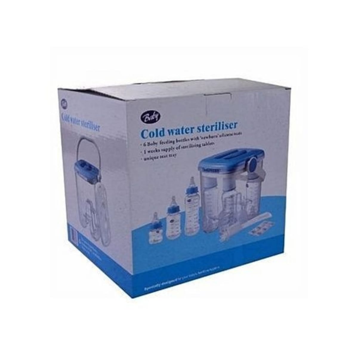 Cold water bottle steriliser store
