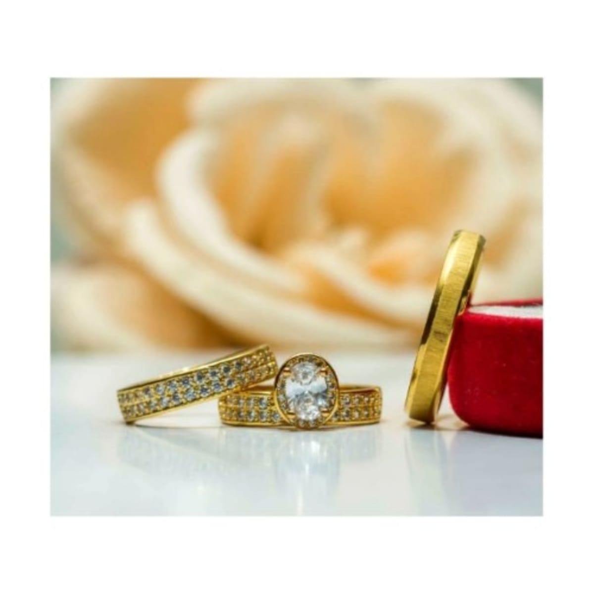 Fashion House Complete Wedding Ring Set Gold Plated Konga
