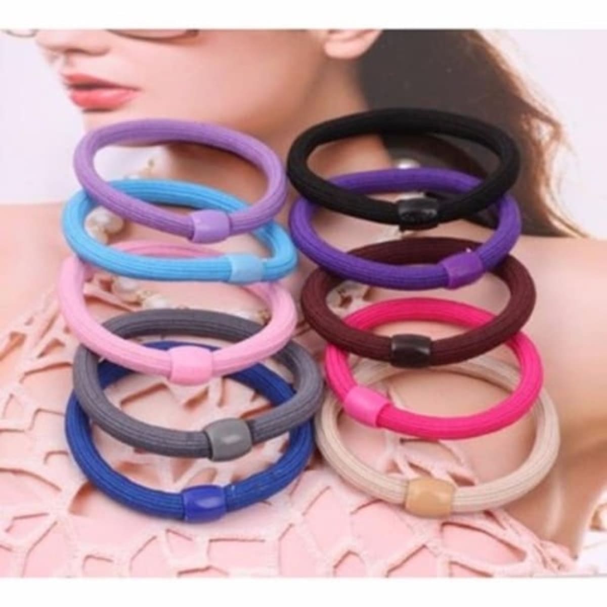 Elastic Hair Band Set 12 Pieces Multicolour Konga Online Shopping
