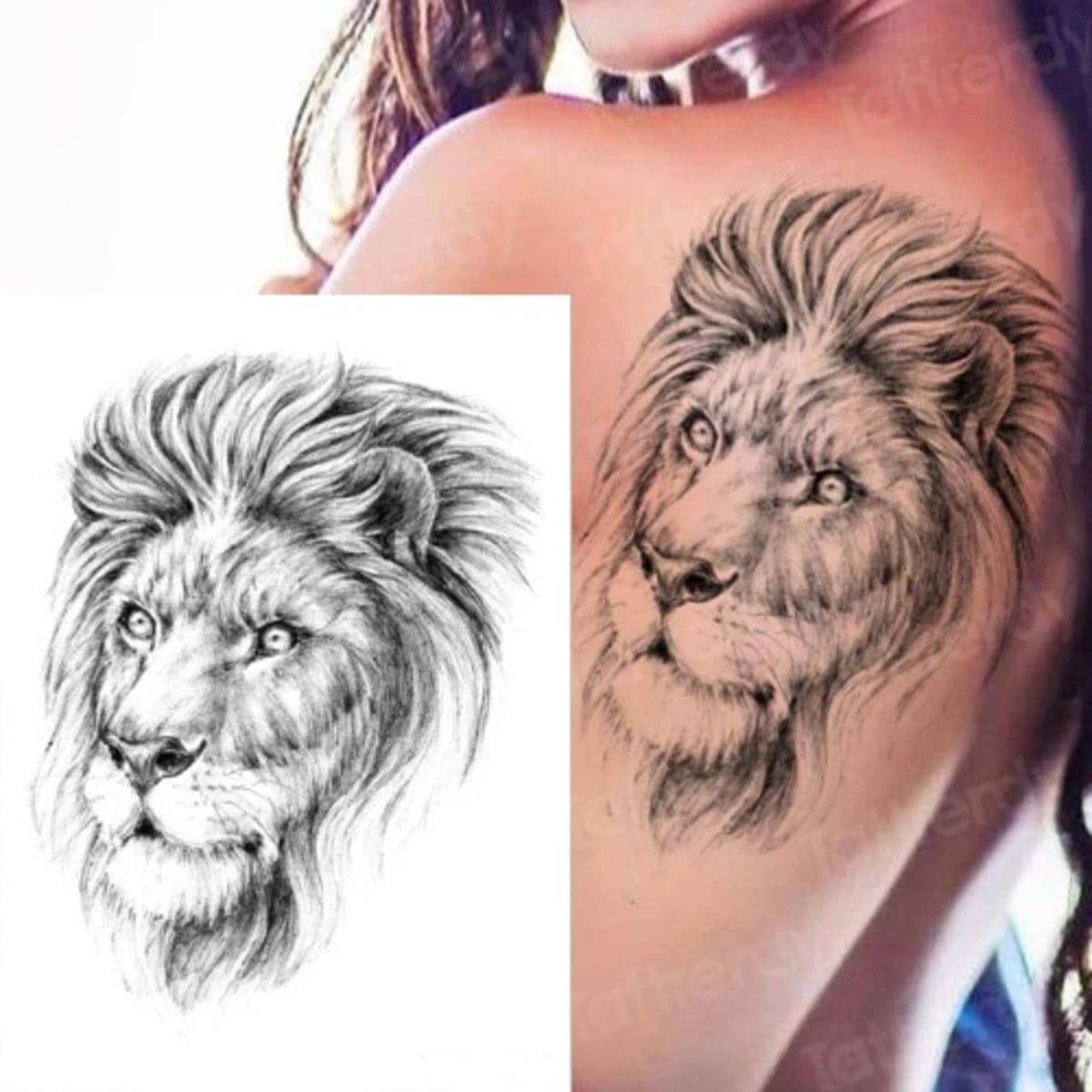 Waterproof Temporary Fake Tattoos Water Transfe Tiger Lion Tattoo Sticker  Animal  eBay