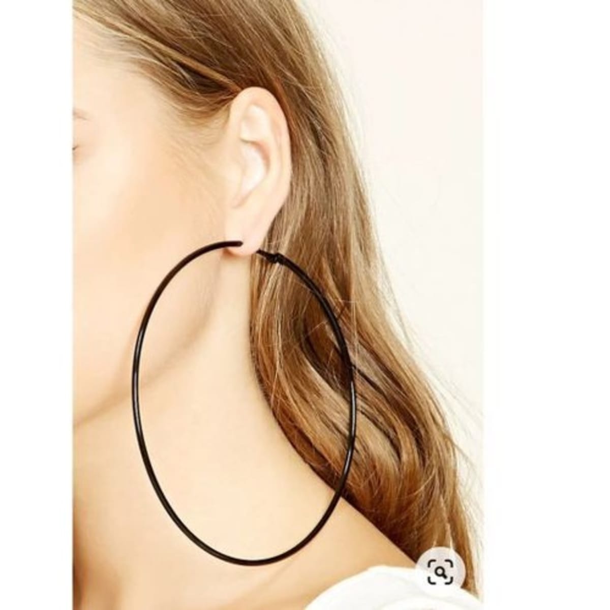 Thin black hoop earrings new arrivals