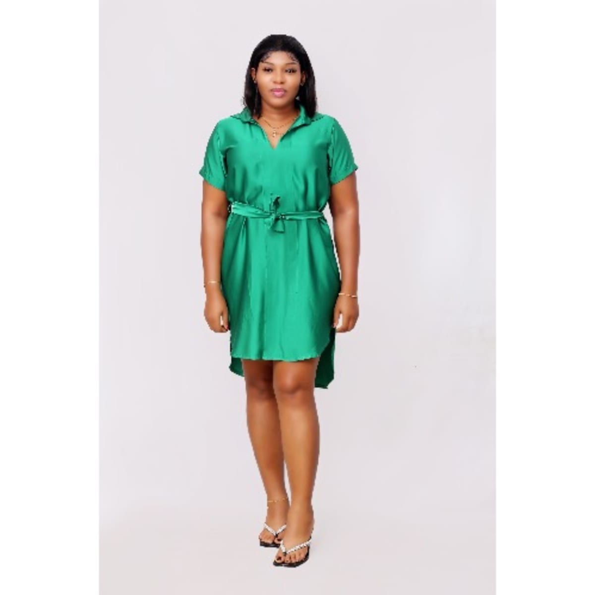 V neck hot sale shirt dress