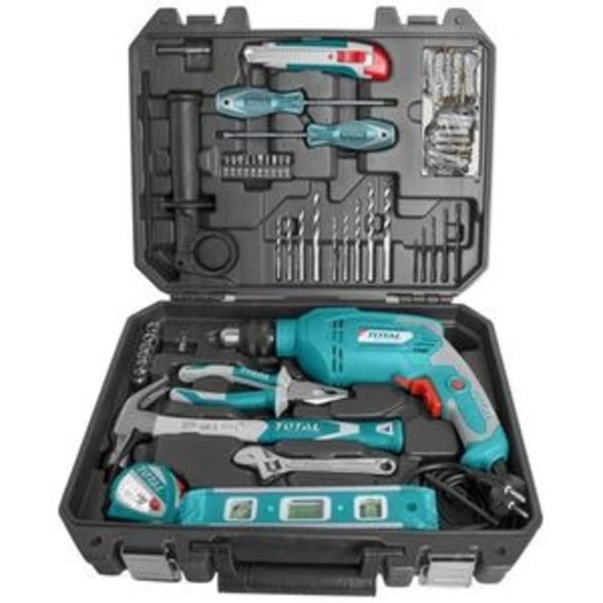 Tool kit box with drill machine store