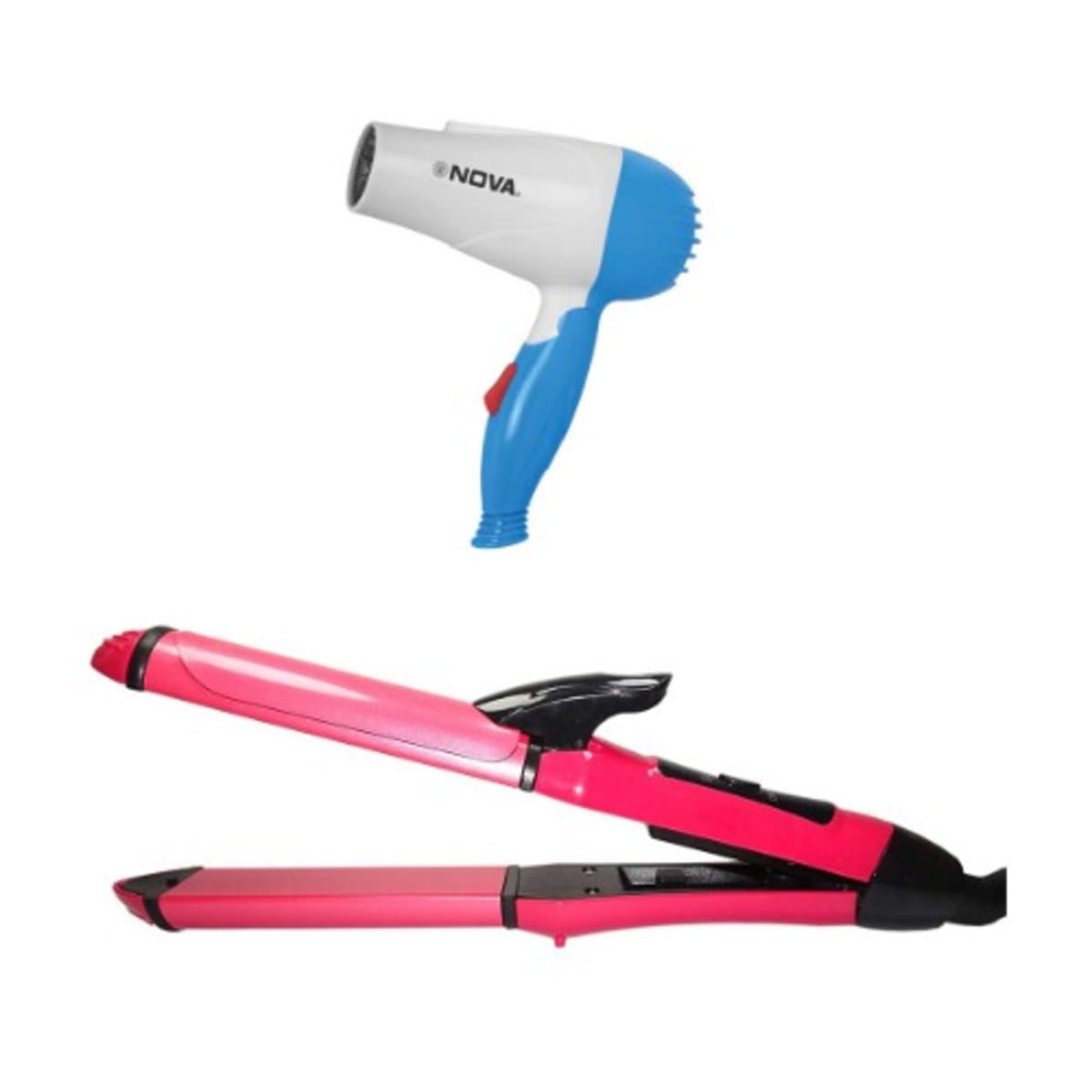 Nova hair dryer hotsell straightener curler combo