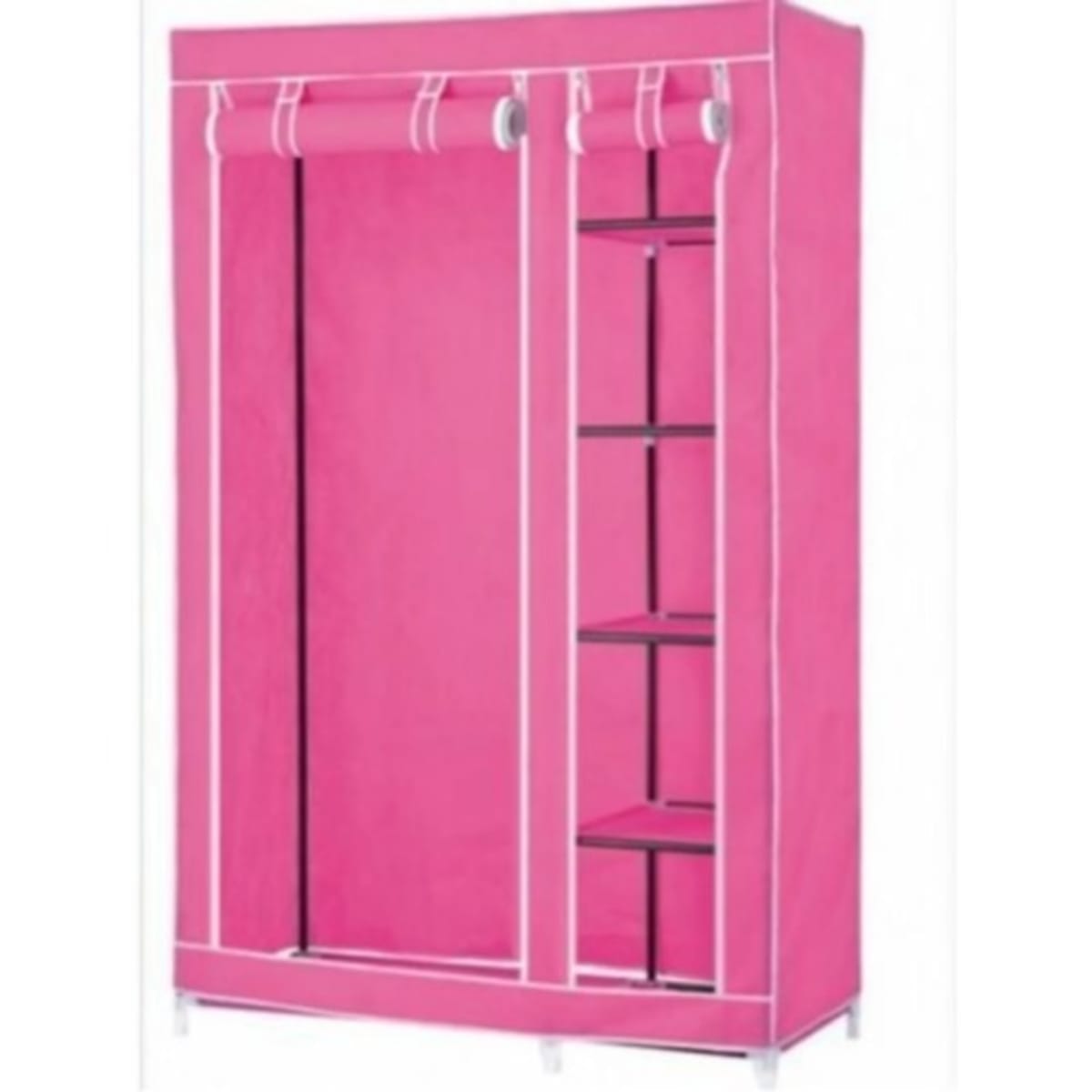 Portable wardrobe closet on shop wheels