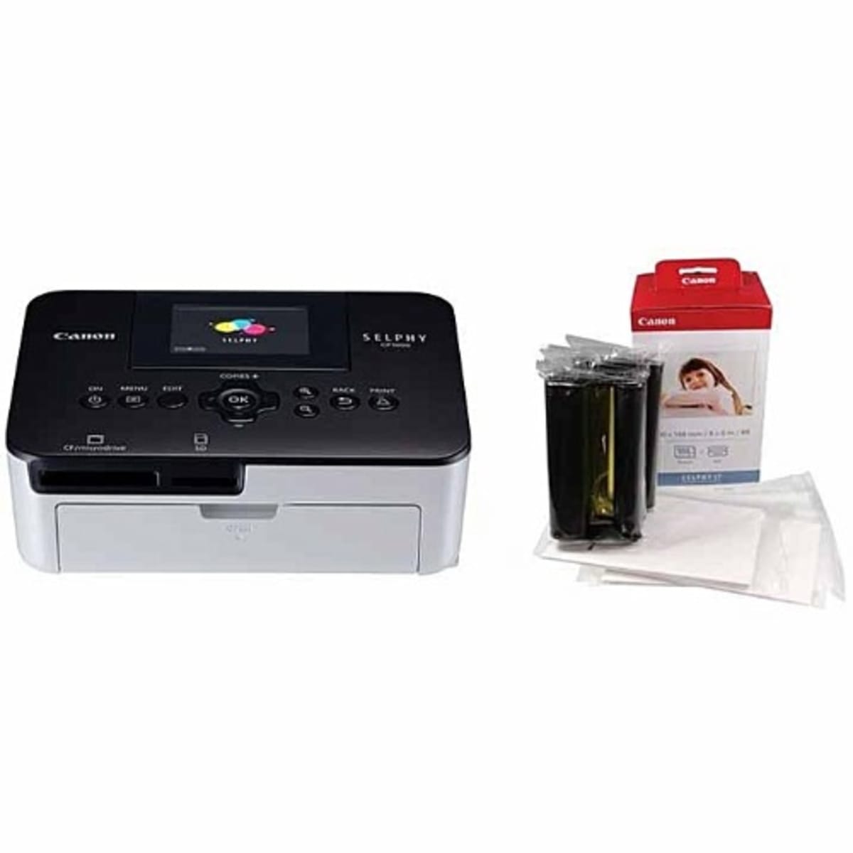 Canon Selphy Cp1000 Photo Printer & Selphy Paper/ink Set Combo