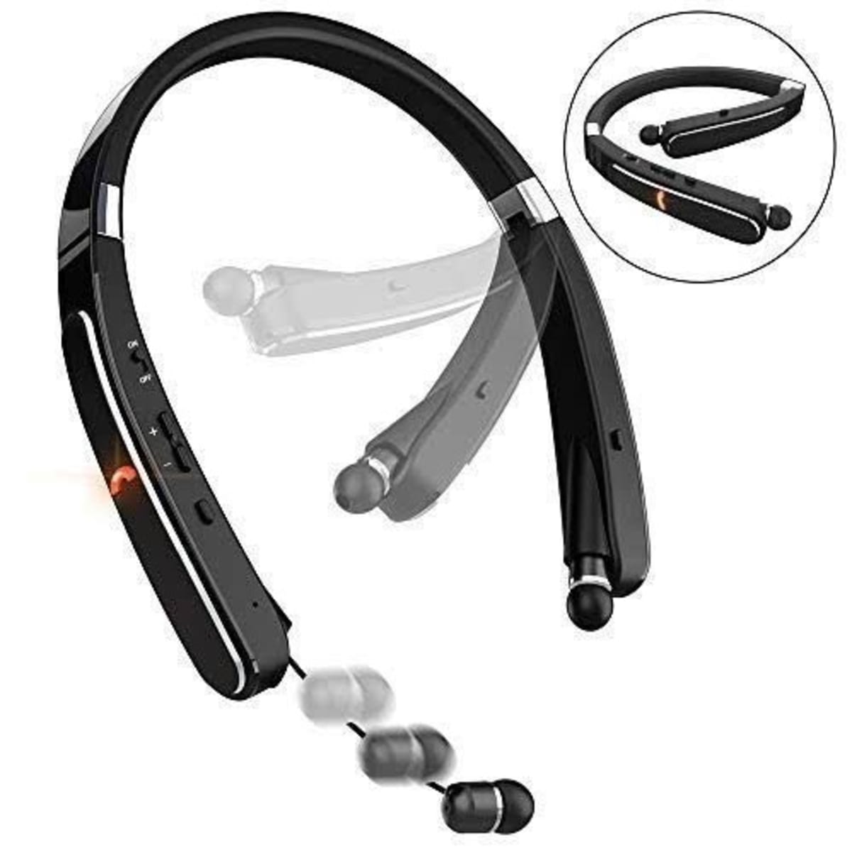 Retractable best sale bluetooth neckband