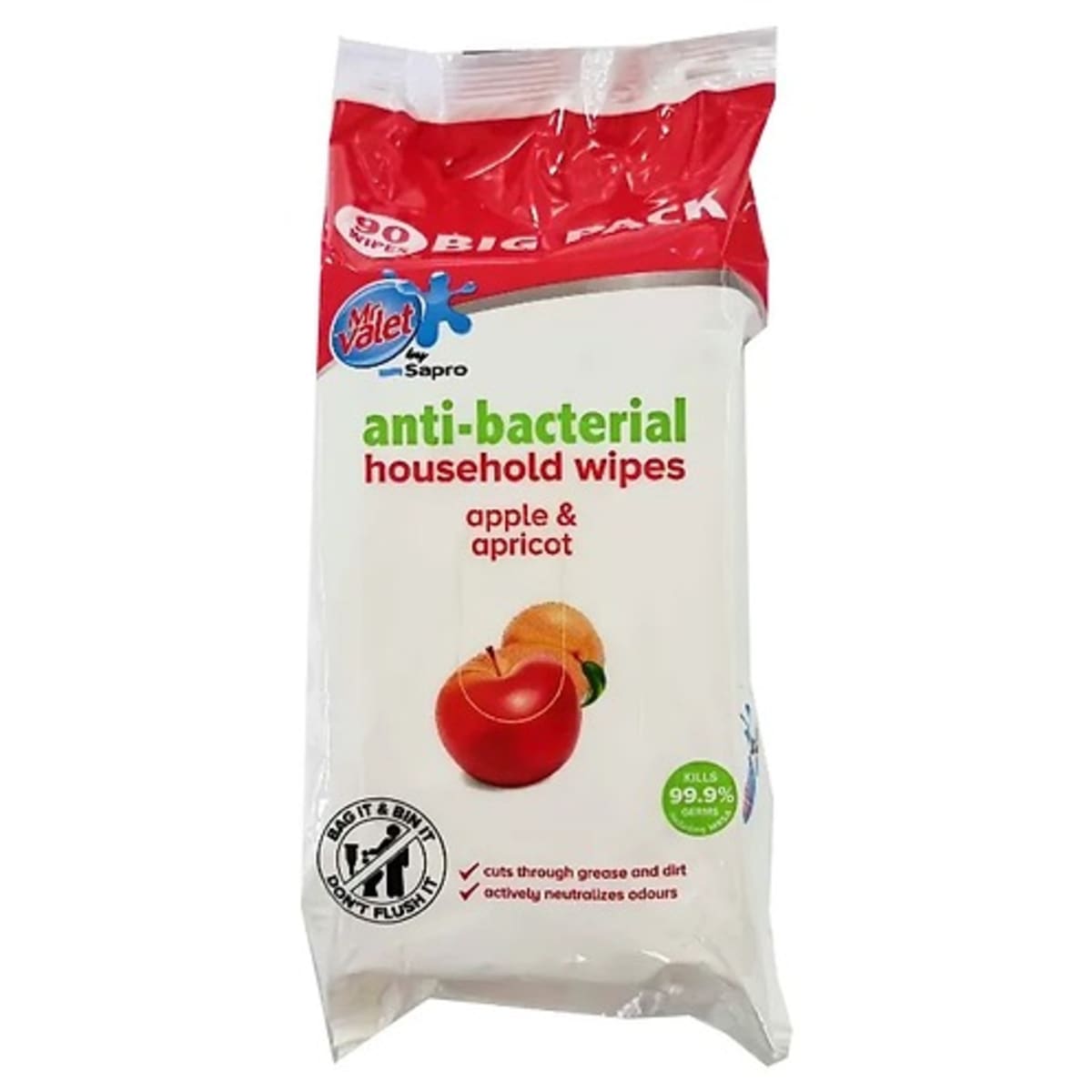 Mr Valet Anti Bacterial Wipes Apple