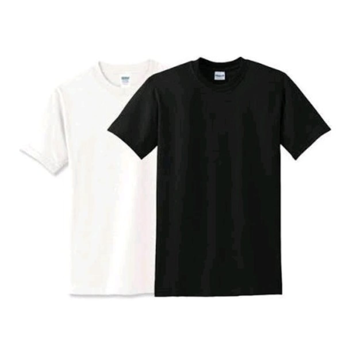 Set Of 2 Unisex Round Neck T shirt Black White Konga Online